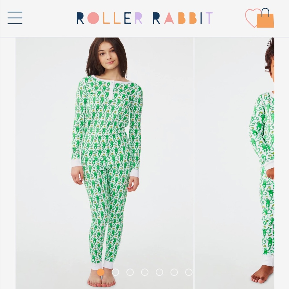 Roller Rabbit green monkey pajamas
